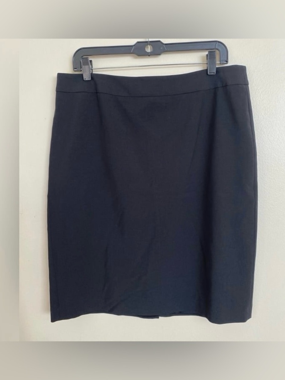 Talbots Black wool blend midi formal office Pencil Skirt size 12